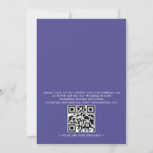 Formale Lavendel-Eukalyptus-Budget-QR-Code-Hochzei Einladung (Rückseite)