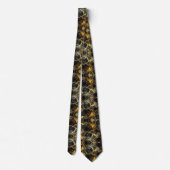 Formale Luxus-Krawatte | Marmor-Schwarz & Gold Krawatte (Rückseite)