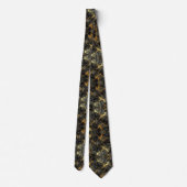 Formale Luxus-Krawatte | Marmor-Schwarz & Gold Krawatte (Rückseite)