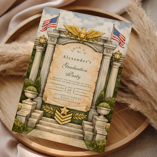 Formale Militär-Abschlussfeier Einladung