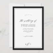 Formale mit Monogramm Hochzeit Einladung (Vorderseite)