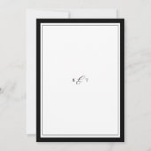 Formale mit Monogramm Hochzeit Einladung (Rückseite)
