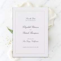 Formale moderne klassische Hochzeit mit erhabener 