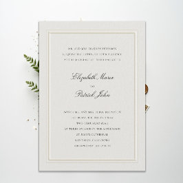 Formale moderne klassische Hochzeit mit erhöhter R Einladung