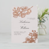 Formale moderne klassische Orchideen in einer Hoch Folieneinladung (Stehend vorne)