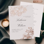 Formale moderne klassische Orchideen in einer Hoch Folieneinladung