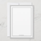 Formale Monogramm-Einladung im Grau Einladung (Rückseite)