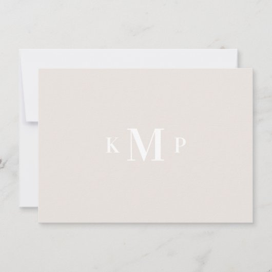 Formale Monogramm-Privatsphäre Einladung (Vorderseite)
