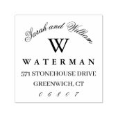 Formale Monogramm | RÜCKSENDEADRESSE Permastempel (Design)