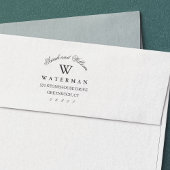 Formale Monogramm | RÜCKSENDEADRESSE Permastempel