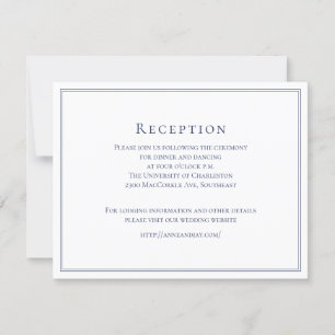 Formale Navy-Details Karte mit Rand