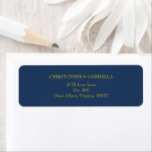 Formale Navy- und Gold-Hochzeit (Insitu)