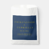 Formale Navy- und Gold-Hochzeit Geschenktütchen (Vorderseite)
