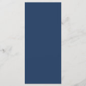 Formale Navy- und Gold-Hochzeit Menükarte (Rückseite)
