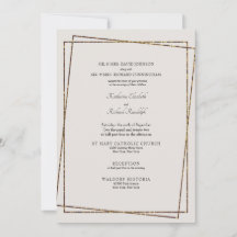 Formale neutrale Hochzeitseinladung, beide Elternt