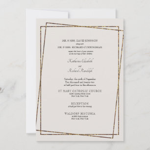 Formale neutrale Hochzeitseinladung, beide Elternt Einladung