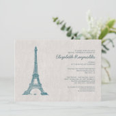 Formale Paris-Brautparty-Einladungen Einladung (Stehend Vorderseite)