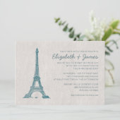 Formale Paris-Hochzeits-Einladungen Einladung (Stehend Vorderseite)
