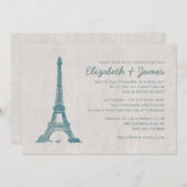 Formale Paris-Hochzeits-Einladungen Einladung (Vorne/Hinten)