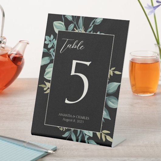 Formale Personalisierte Tischnummer Sockelschild (In Situ)