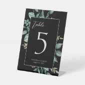 Formale Personalisierte Tischnummer Sockelschild (Vorderseite)