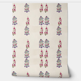 Formale Retro-Optik beige rosa lila Tapete