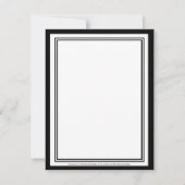 Formale RSVP-Karte für Monogramm in Schwarz RSVP Karte (Rückseite)