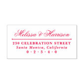 Formale Rücksendeadresse für elegante Script-Hochz Permastempel (Design)