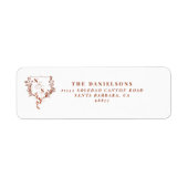 Formale rustikale Blumenwappen-Monogramm-Hochzeit (Vorne)