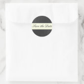 Formale Save the Date Aufkleber/Siegel Runder Aufkleber (Tasche)