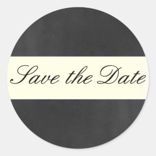 Formale Save the Date Aufkleber/Siegel Runder Aufkleber