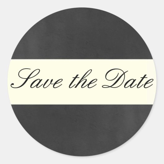 Formale Save the Date Aufkleber/Siegel Runder Aufkleber (Vorderseite)