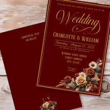 Formale Schrift Rustikale Florale Hochzeit