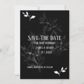 Formale Schwarz/Weiß-Flachkarte Save the Date (Vorderseite)