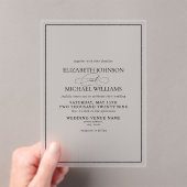 Formale Schwarz-Weiß-Klassik-Skriptereihe Acryleinladungen (Insitu (Handheld))