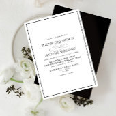 Formale Schwarz-Weiß-Klassik-Skriptereihe Einladung