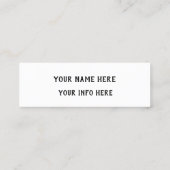 formale Sozialmedien Mini Visitenkarte (Rückseite)