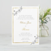 Formale traditionelle Goldrahmen einfache Kunsthoc Einladung (Stehend Vorderseite)