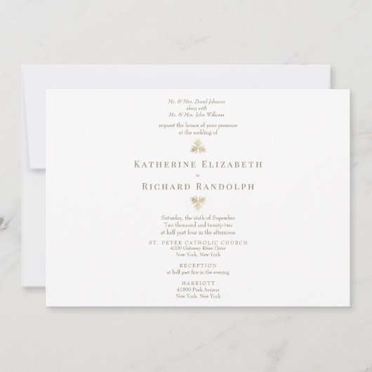 Formale traditionelle Goldtext 2 Location Horizont (Vorderseite)