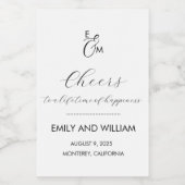 Formale und elegante Weinflaschen Weinetikett (Einzelnes Label)