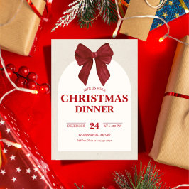 Formale Weihnachtsdinner-Einladung | Elegantes Hld Einladung