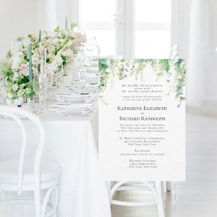 Formale weiße botanische Hochzeit 2 Location Einladung