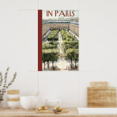 Formaler Garteninnenhof Poster Baumpfad (Küche)