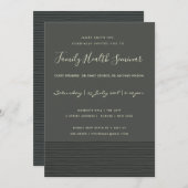 FORMALES BLACK SKETCH STRIPE LINE TALK SEMINAR EVE EINLADUNG (Vorne/Hinten)