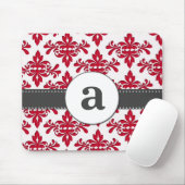 Formales Damast-Monogramm Mousepad (Mit Mouse)