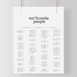 Formales einfaches druckbares Sitzplan-Diagramm Poster