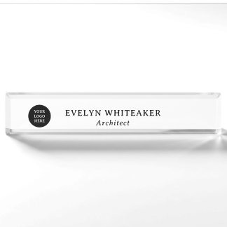Formales einfaches minimalistisches Acryl Namensplakette
