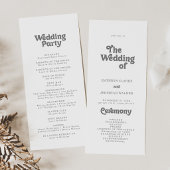 Formales einfaches Tea-Length-Hochzeitsprogramm Programm