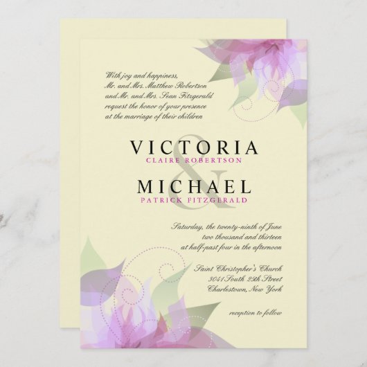 Formales Einladung (Vorne/Hinten)