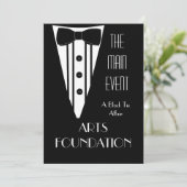 Formales Ereignis der Schwarzen Krawatte Einladung (Stehend Vorderseite)